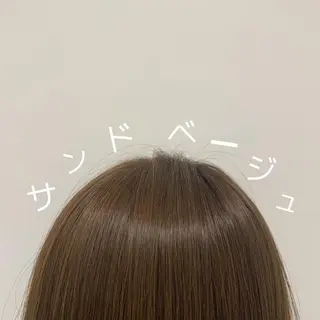 セミロング カラー 髪質改善カラー&TR 縮毛矯正/弱酸性矯正のヘアスタイル