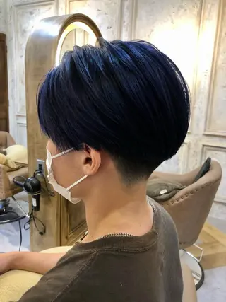 ショート カラー メンズ Carina所属・セン北徒歩５分 キシタクのヘアスタイル
