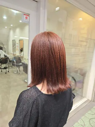 カラー ミディアム 暖色🍎透明感カラー 🩵小林かりんのヘアスタイル