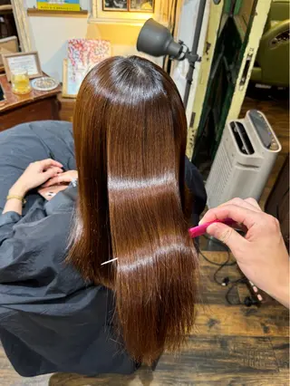 ロング カラー パーマ 飯田 実歩(じっぽ)のヘアスタイル