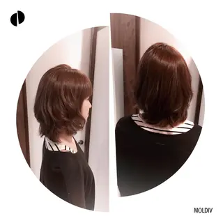 ミディアム カラー ✨縮毛矯正✨髪質改善 ナカシマ ユミのヘアスタイル