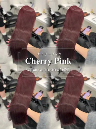 ロング カラー ブリーチなしで叶える 🍒モテ暖色🎀🪽のヘアスタイル
