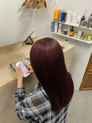 セミロング ナギ『kii』 福岡美容室🇰🇷のヘアスタイル