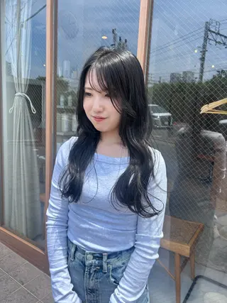 ロング レイヤーカット/ツヤ 縮毛矯正/アチワのヘアスタイル