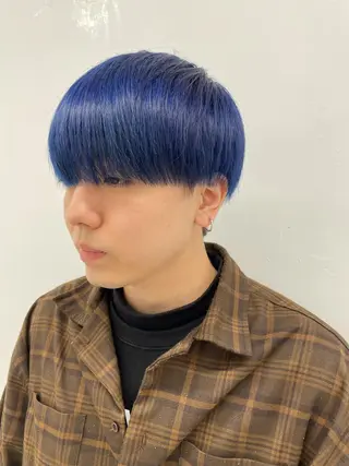 カラー メンズ スパイキーパーマ 柏NO1 藤本葉のヘアスタイル