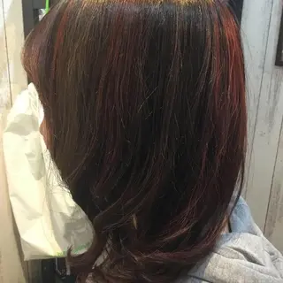 セミロング カラー 金崎 新吾のヘアスタイル