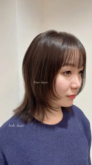 ミディアム レイヤー×透明感 ヘアセット/ミサトのヘアスタイル