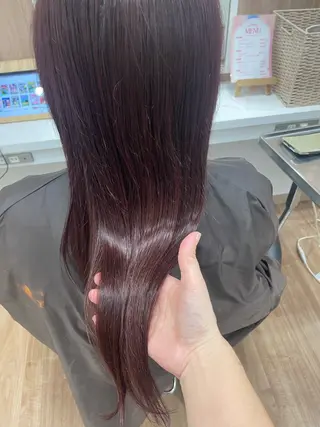 ロング カラー パーマ 葭葉 久美子のヘアスタイル