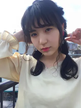 カラー ヘアアレンジ 齋藤 咲のヘアスタイル