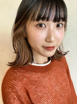 セミロング カラー nono/パーマ /顔まわりカット🐈のヘアスタイル