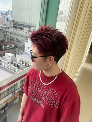 ショート カラー 推し活/韓国/ブリー チカラーminamiのヘアスタイル