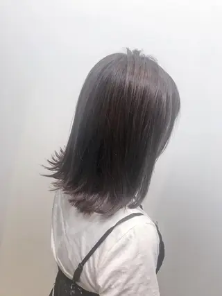 ミディアム カラー ブリーチカラー/ 岩破瑞希のヘアスタイル