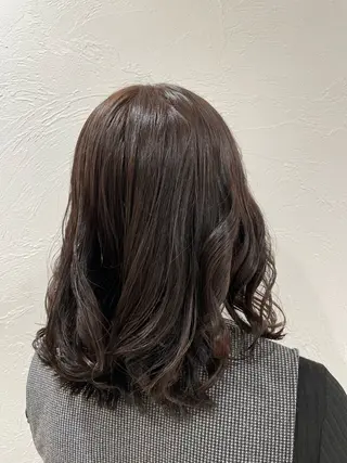 ミディアム カラー 渡邊花奈 韓国ヘアのヘアスタイル