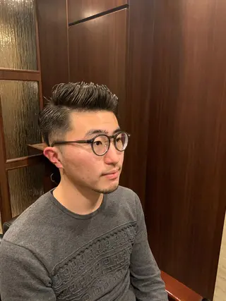 ショート パーマ メンズ ヒロ銀座 バーバーショップ神楽坂所属・ひらお あおとのヘアスタイル