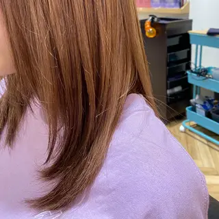 ミディアム カラー 艶カラー/韓国顔周り 🎀mamiのヘアスタイル