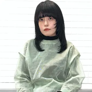 ミディアム Hz/金子 亮/レイヤーカットのヘアスタイル