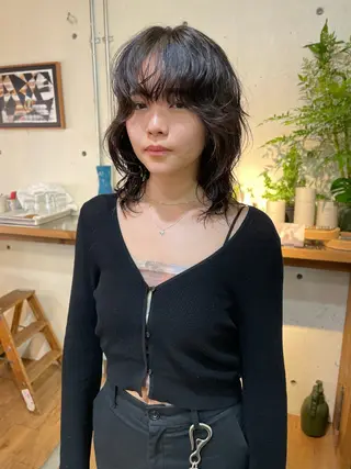 ミディアム パーマ YUKI 新宿 カット/パーマのヘアスタイル