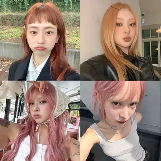 カラー マイ/カットモデル /暖色カラーのヘアスタイル