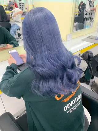 ロング カラー ヘアアレンジ 🫧透明感ブリーチ 似合わせ🫧あい🫧のヘアスタイル