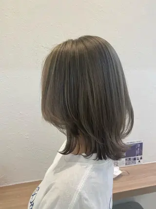 ミディアム カラー 艶質改善/縮毛矯正 ササキナツミのヘアスタイル