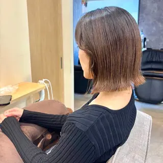 ミディアム 桜木町2分/くびれ /ボブ/ナチュラルのヘアスタイル