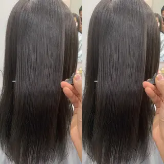 ロング 髪質改善 上品艶感カラーのヘアスタイル