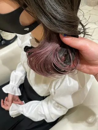 ミディアム カラー 大石 陽菜のヘアスタイル