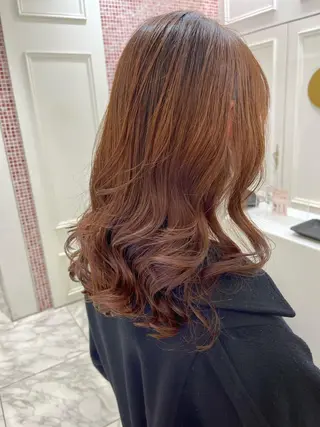 セミロング 韓国風パーマ/ヘア セット/店長みづきのヘアスタイル