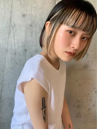 ショート HOODS hair salon所属・透明感カラー🌿ボブ ✨飛田　ケイのヘアスタイル