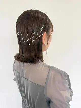 ミディアム ヘアアレンジ 陰山 友咲のヘアスタイル