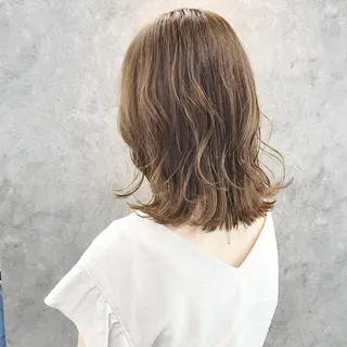 ミディアム 所渉/韓国レイヤー /ウルフカットのヘアスタイル