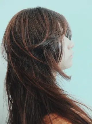 セミロング カラー 💘透明感カラー💘 沖本 将宏のヘアスタイル