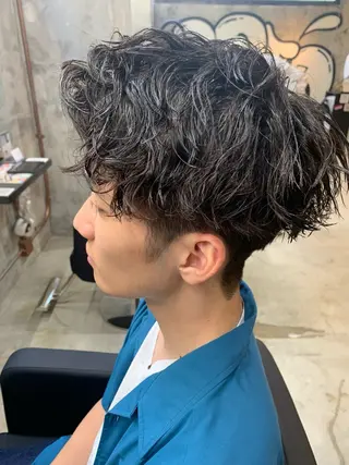 パーマ メンズ ⚡️メンズパーマ特化 mens支持◎/忠地のヘアスタイル