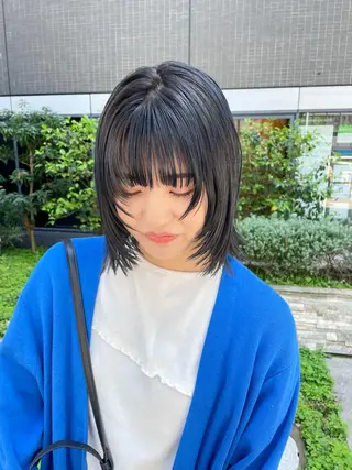 ミディアム カラー パーマ ヘアアレンジ メンズ キッズ ネイル マツエク・マツパ アイブロウ tatsumi/ボブ ウルフ/レイヤーのヘアスタイル