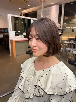 ショート ヘアアレンジ DIFINOaoyama所属・🎧ayaka/ボブ /透明感カラー🩵のヘアスタイル