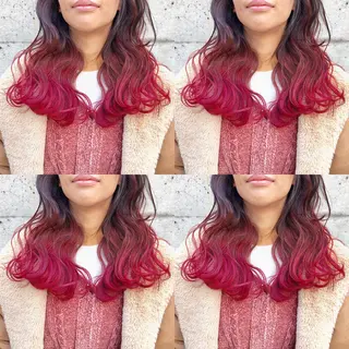 ロング カラー 韓国レイヤーカット/ 儚げカラーチナツのヘアスタイル