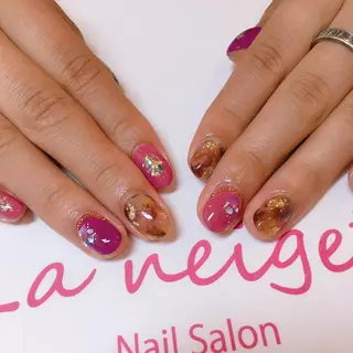 ネイル La neige* yuki 🥯🍑のネイルデザイン