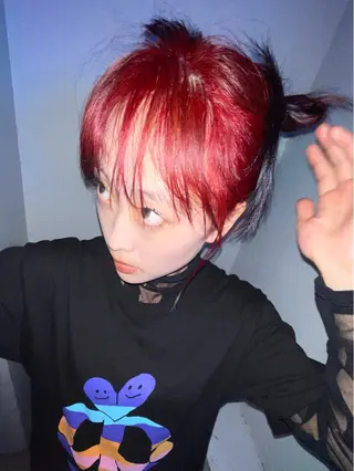 ミディアム カラー スパイラルパーマ 🌐hina⭐️のヘアスタイル