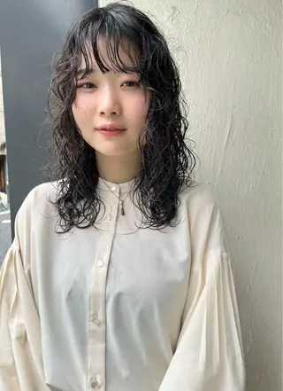 セミロング パーマ 金井京介/レイヤー /ボブパーマのヘアスタイル