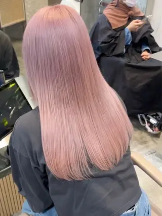 ロング カラー ハイトーン/ブロンド ベージュ♡カレンのヘアスタイル