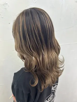 ミディアム カラー 下妻 カラーエクステ難波のヘアスタイル