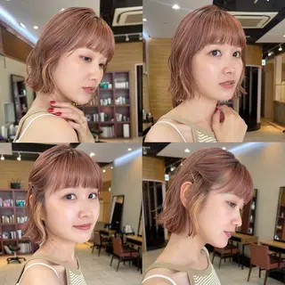 ショート カラー 顔まわり/レイヤー/ 透明感/まいな🥨のヘアスタイル
