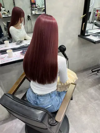 セミロング 濱川響太レディース カットモデルのヘアスタイル