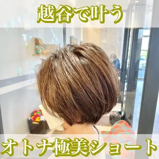 ショート カラー 渡部雄大 ショート／縮毛矯正のヘアスタイル