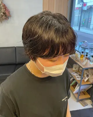 ショート 暖色カラー🍊 ボブ🌿顔周りcutのヘアスタイル