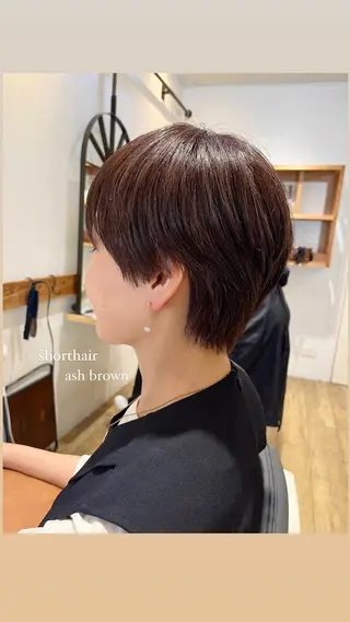 ショート カラー ショート/ボブ/透明 感カラー/高橋あみのヘアスタイル