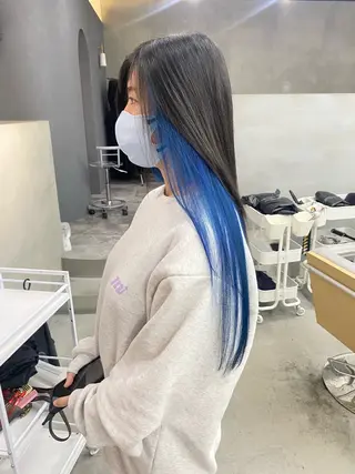 ロング カラー qulim所属・前橋 姫奈のヘアスタイル