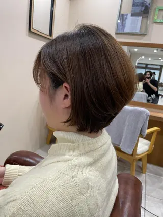 ショート 巻けるケア縮毛矯正✨ ケアカラー✨山下のヘアスタイル