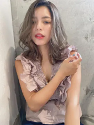 セミロング カラー 梅田茶屋町 Yutaのヘアスタイル