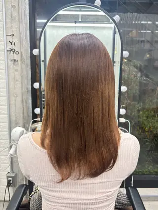 セミロング カラー 巻ける縮毛矯正🌸 勝倉　麗のヘアスタイル